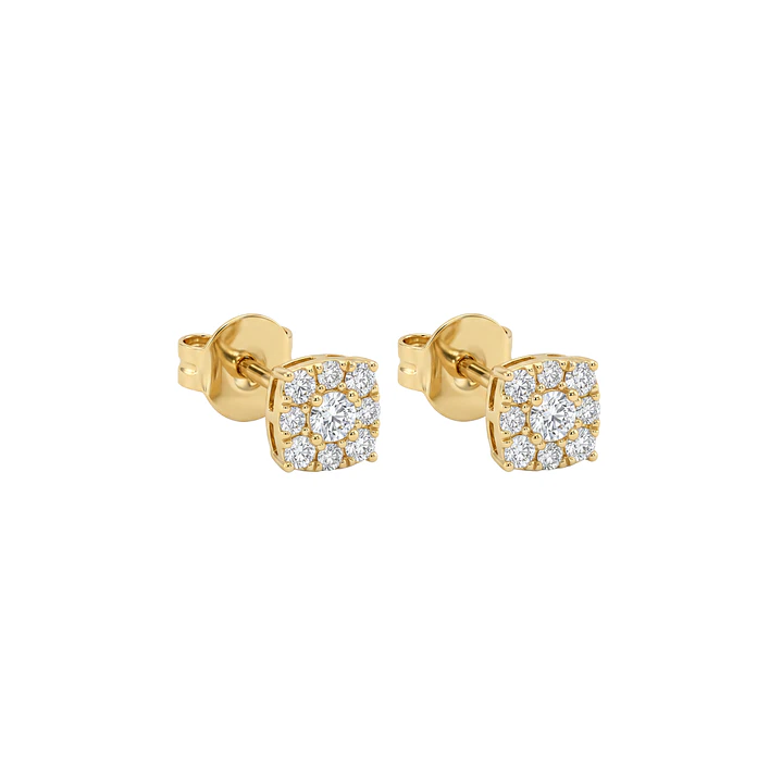 Aros Oro Amarillo 18kt Diamantes 20Pts Rombos 2