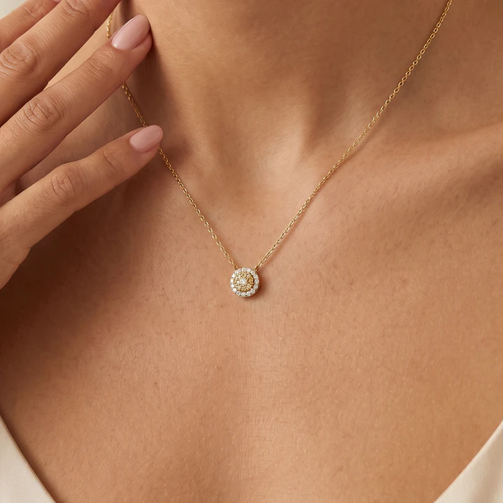 Collar Oro Amarillo 18kt Diamantes 20Pts 4
