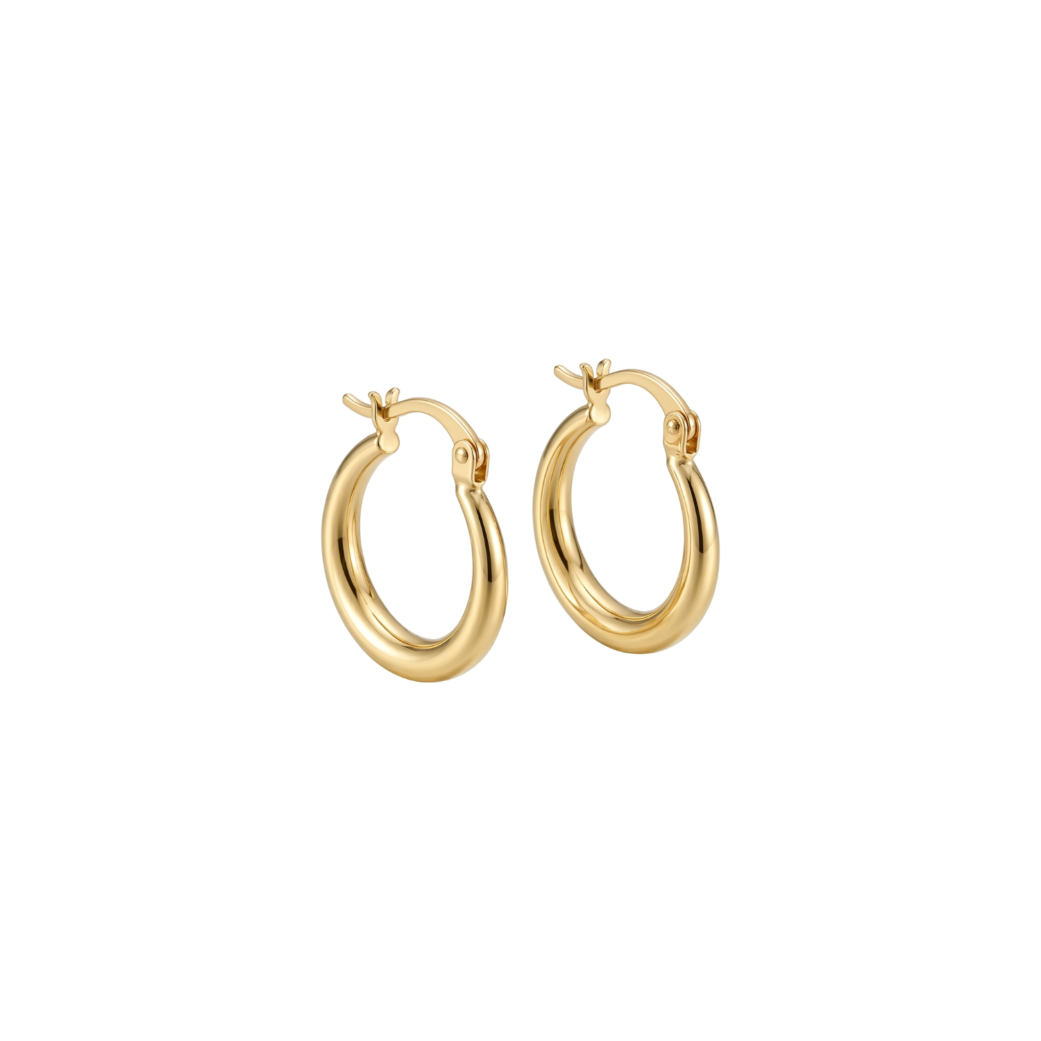 Aros Oro Amarillo 18kt Argollas Bote 17MM 2