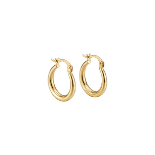Aros Oro Amarillo 18kt Argollas Bote 17MM