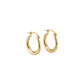 Aros Oro Amarillo 18kt Argollas Bote 17MM - Miniatura 2