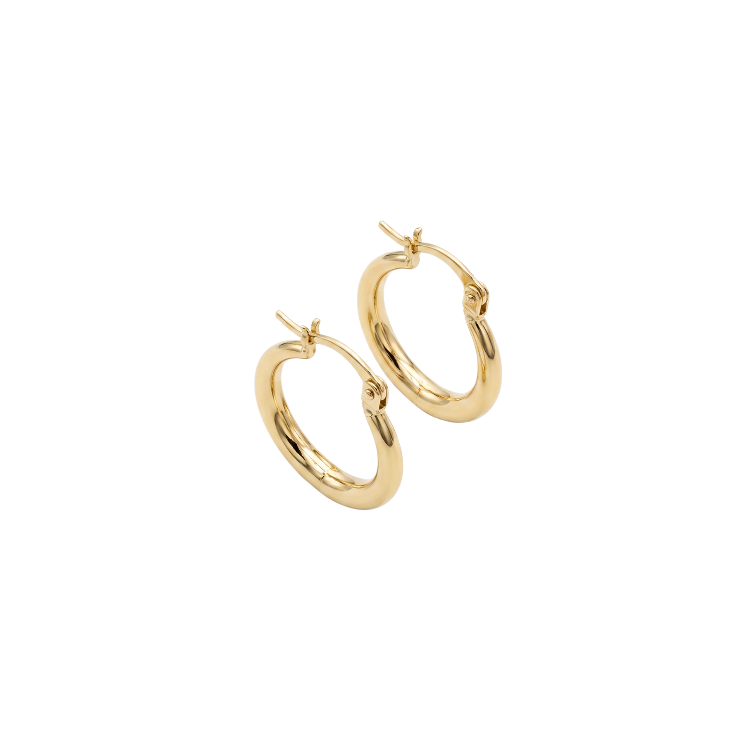 Aros Oro Amarillo 18kt Argollas Bote 17MM 3