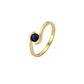 Anillo Oro Miel 18kt Ondas con Onix - Miniatura 1