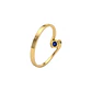 Anillo Oro Miel 18kt Ondas con Onix - Miniatura 2