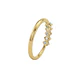 Anillo Oro Miel 18kt Cinco Piedras con Circonita Aguamarina - Miniatura 2