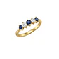 Anillo Oro Miel 18kt Cinco Piedras con Circonita Zafiro - Miniatura 3