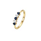 Anillo Oro Miel 18kt Cinco Piedras con Circonita Zafiro - Miniatura 4
