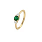 Anillo Oro Miel 18kt Trilogía con Circonita Esmeraldina - Miniatura 1