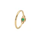Anillo Oro Miel 18kt Trilogía con Circonita Esmeraldina - Miniatura 2