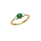Anillo Oro Miel 18kt Trilogía con Circonita Esmeraldina - Miniatura 3
