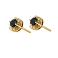 Aros Oro Miel 18kt Chatón con Ónix 4 mm - Miniatura 2