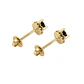 Aros Oro Miel 18kt Chatón con Ónix 4 mm - Miniatura 3