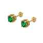Aros Oro Miel 18kt Chatón con Esmeraldina 4 mm - Miniatura 1