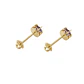 Aros Oro Miel 18kt Chatón con Amatista 4 mm - Miniatura 3