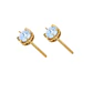 Aros Oro Miel 18kt Chatón con Aguamarina 4 mm - Miniatura 3