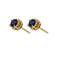 Aros Oro Miel 18kt Chatón con Zafiro 4 mm - Miniatura 2