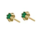 Aros Oro Miel 18kt Solitario con Esmeraldina - Miniatura 2