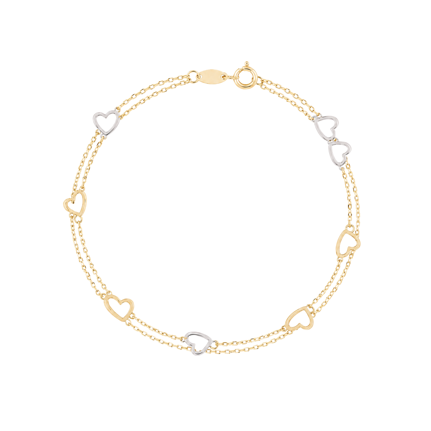 Pulsera de Oro 18kt Corazion Duo 1