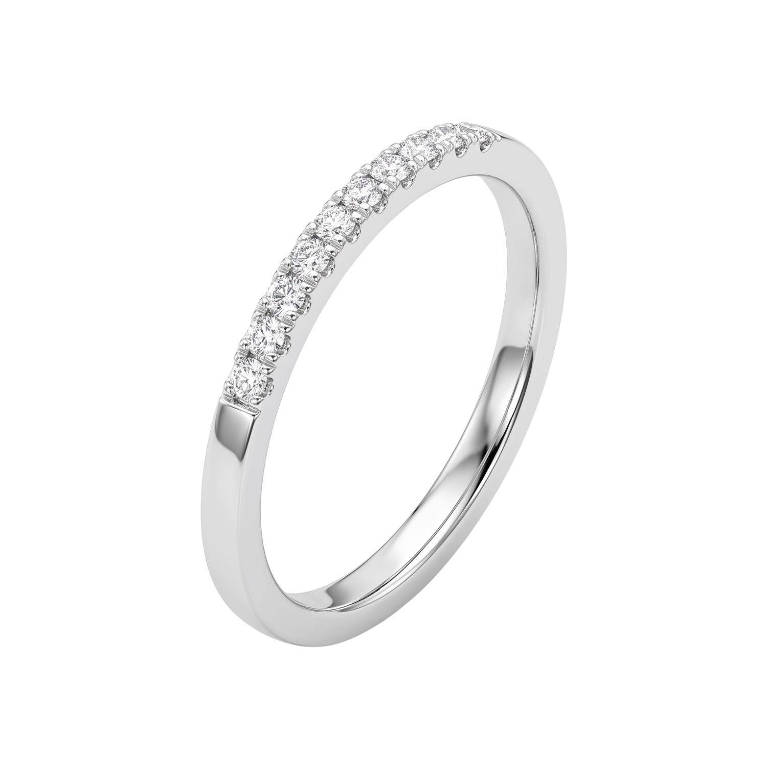 Anillo Oro Blanco 18kt Diamantes 10Pts Tiara 3