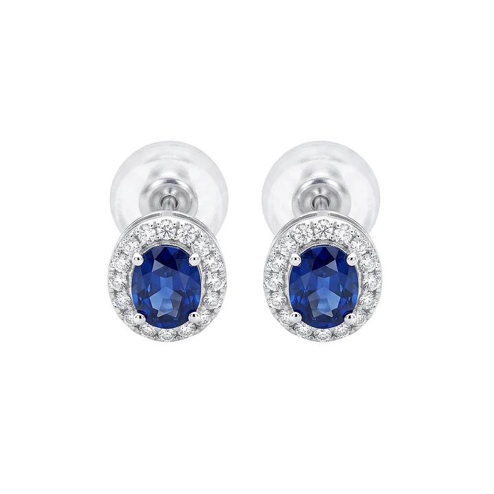 Aros Platino 900 Diamantes 64 Pts Zafiro 14 Pts 3