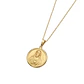 Colgante de Oro Miel 18kt Letra Gótica V - Miniatura 2