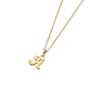 Colgante de Oro Miel 18kt Letra Gótica E - Miniatura 2