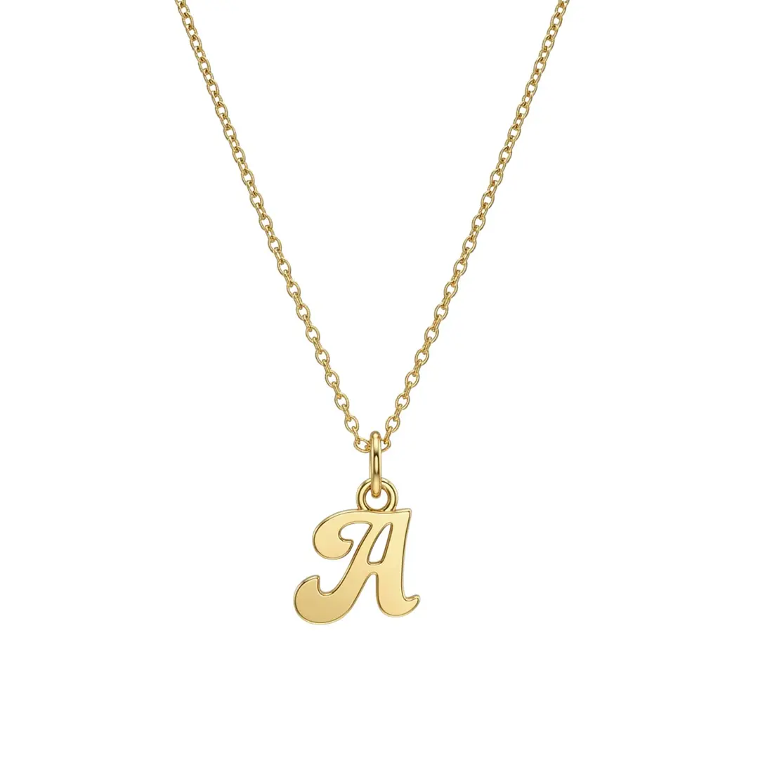 Colgante de Oro Miel 18kt Letra Gótica E 3