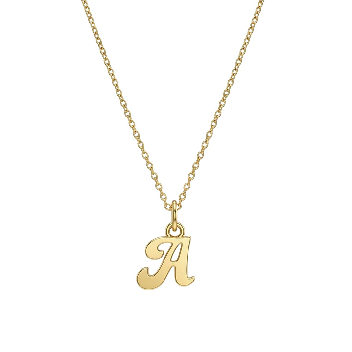 Colgante de Oro Miel 18kt Letra Gótica E 3