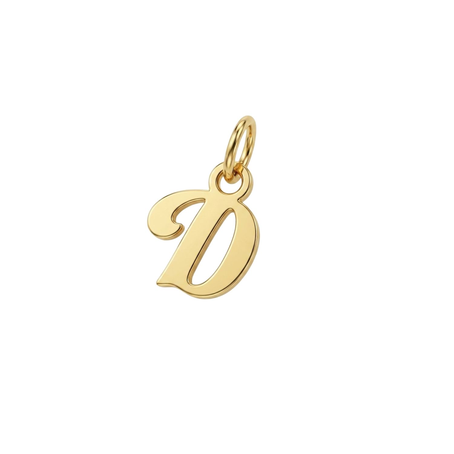 Colgante de Oro Miel 18kt Letra Gótica D 1