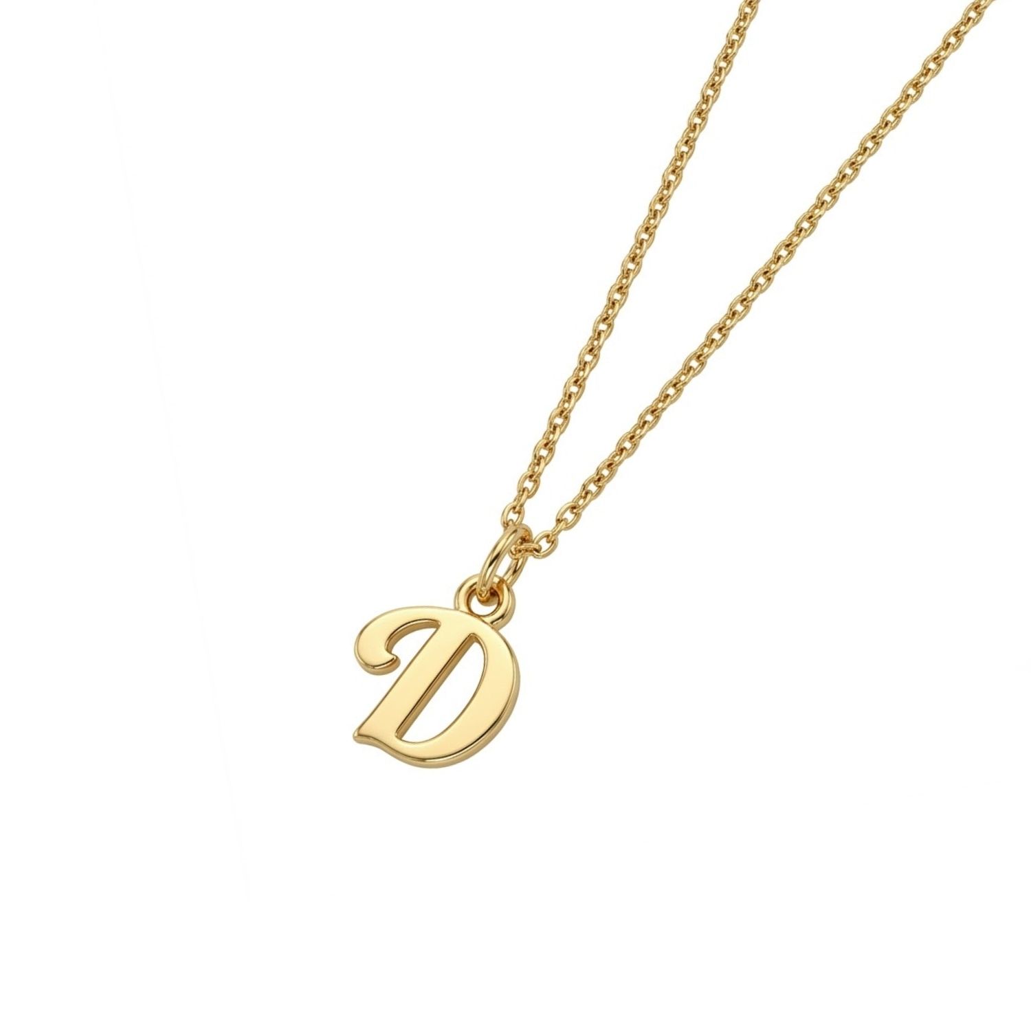 Colgante de Oro Miel 18kt Letra Gótica D 2