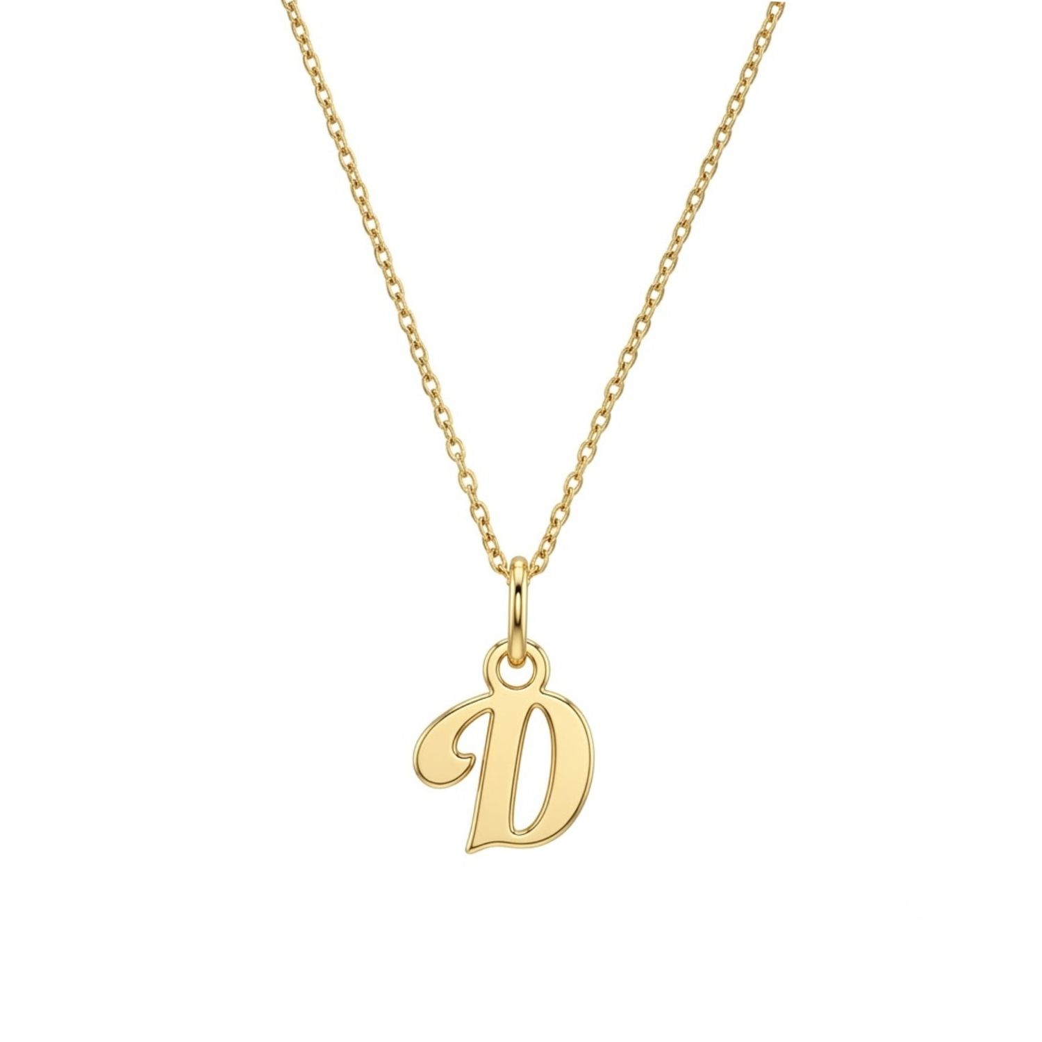 Colgante de Oro Miel 18kt Letra Gótica D 3