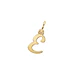 Colgante de Oro Miel 18kt Letra Gótica F - Miniatura 1