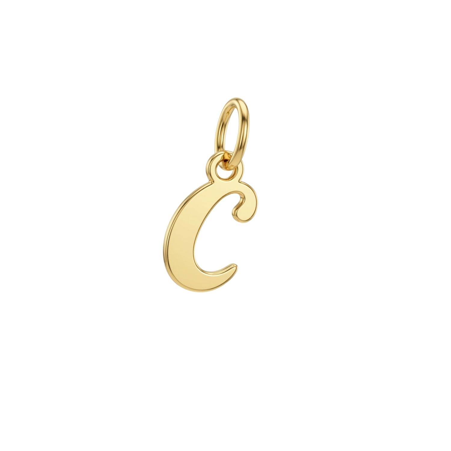 Colgante de Oro Miel 18kt Letra Gótica C 1