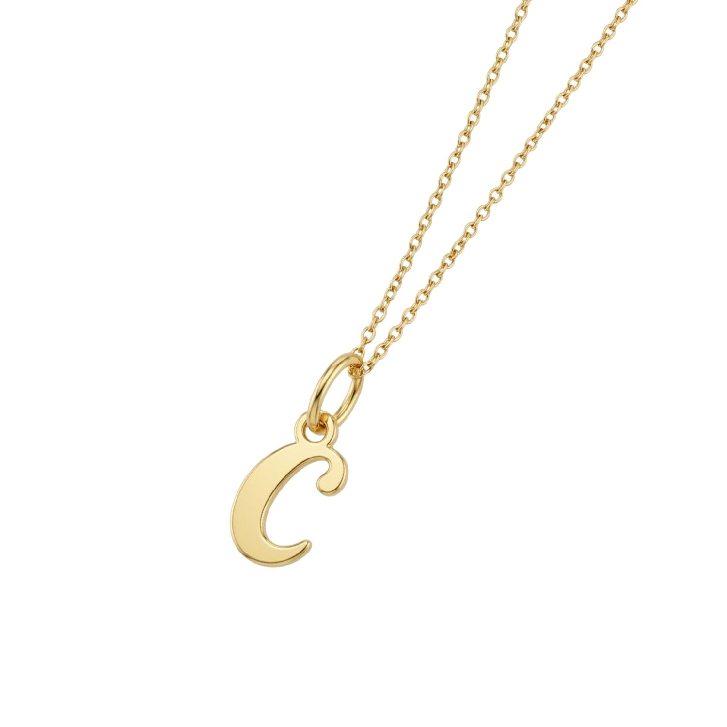 Colgante de Oro Miel 18kt Letra Gótica C 2