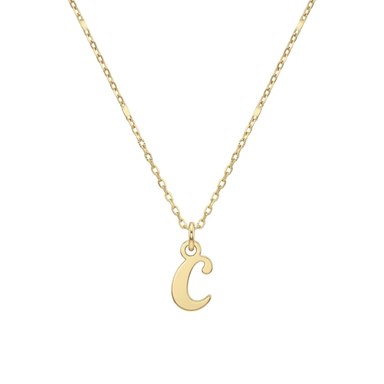 Colgante de Oro Miel 18kt Letra Gótica C 3