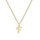 Colgante de Oro Miel 18kt Letra Gótica F - Miniatura 3