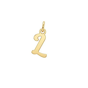 Colgante de Oro Miel 18kt Letra Gótica L