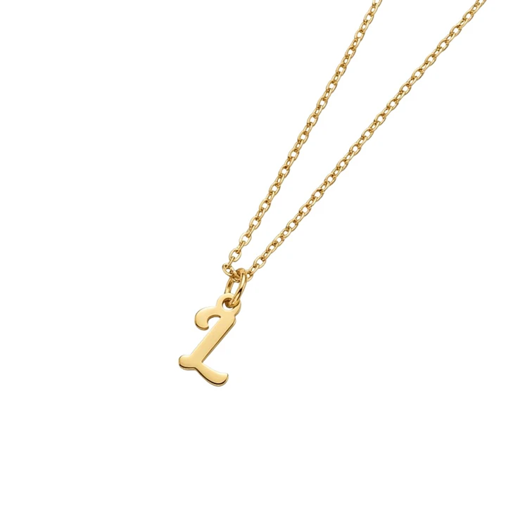 Colgante de Oro Miel 18kt Letra Gótica L 2