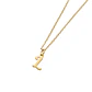 Colgante de Oro Miel 18kt Letra Gótica L - Miniatura 2