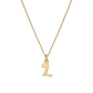 Colgante de Oro Miel 18kt Letra Gótica L - Miniatura 3