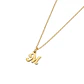Colgante de Oro Miel 18kt Letra Gótica M - Miniatura 2