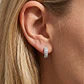 Aros Oro Blanco 18kt Diamantes Argollas Bold 73 Pts - Miniatura 2