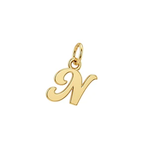 Colgante de Oro Miel 18kt Letra Gótica N