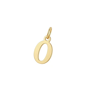 Colgante de Oro Miel 18kt Letra Gótica O