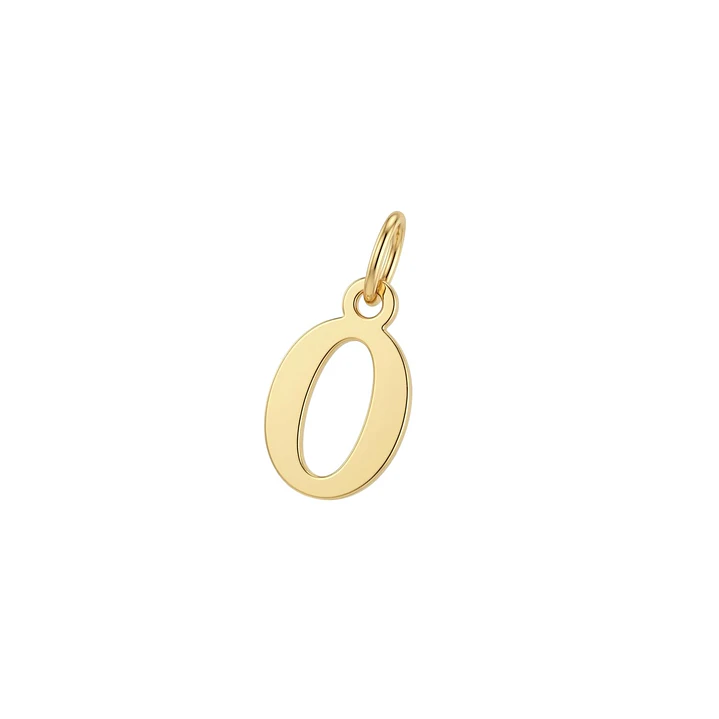 Colgante de Oro Miel 18kt Letra Gótica O 1