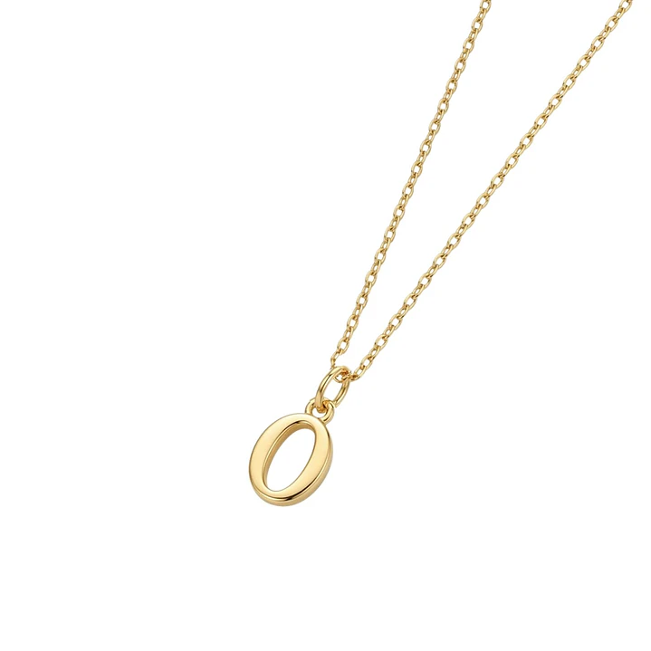 Colgante de Oro Miel 18kt Letra Gótica O 2