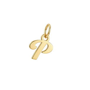 Colgante de Oro Miel 18kt Letra Gótica P