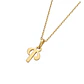 Colgante de Oro Miel 18kt Letra Gótica P - Miniatura 2