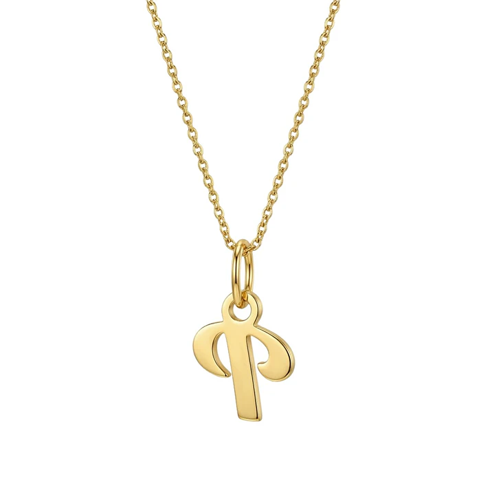 Colgante de Oro Miel 18kt Letra Gótica P 3