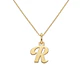 Colgante de Oro Miel 18kt Letra Gótica R - Miniatura 3